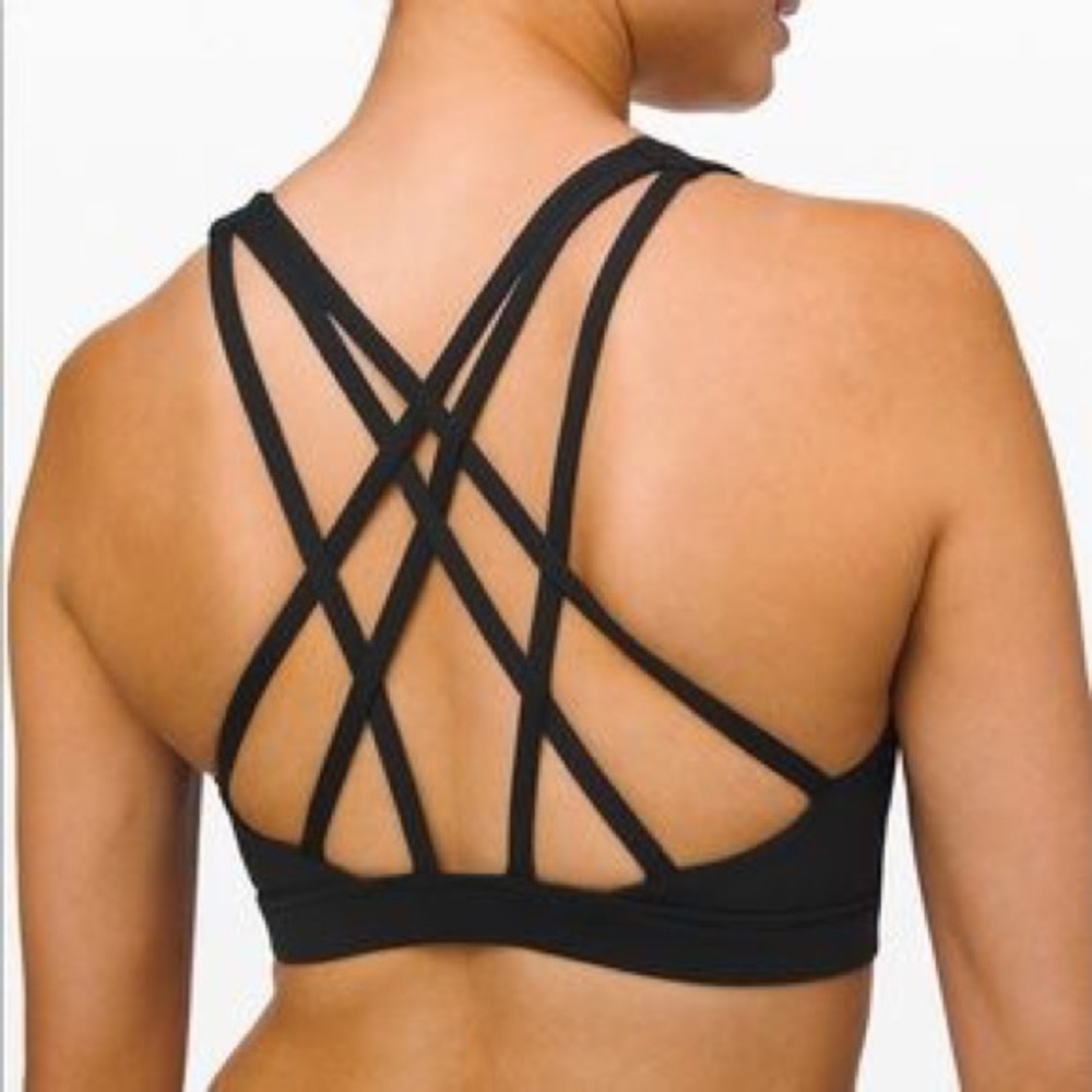 lululemon athletica Black Strappy Back Sports Bra